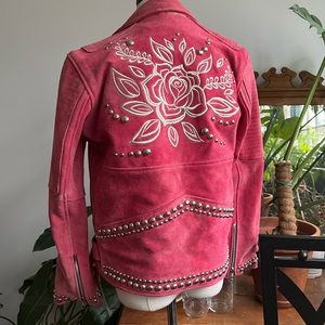 Understated Leather Pink Suede Jacket